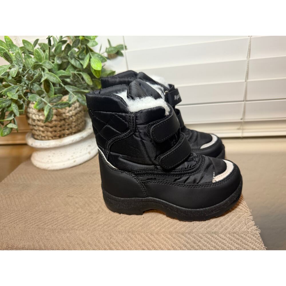 Toddler Snow Winter Boots Black Waterproof Size UK 27 US 9/9.5